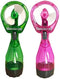 P&F Water Mist Spray Bottle Fan Portable Handheld Mister - Battery Operated (Pink &Green)...