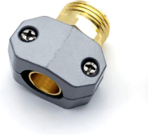 Garden Hose End Aluminum Garden Hose Mender Hose Repair Fittings Coupler Repair Kits Metal Hose Mender for 5/8" and 3/4" Garden Hoses, Male...