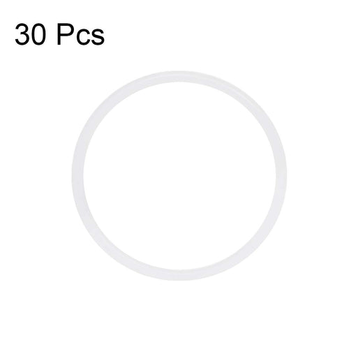uxcell Silicone O-Rings, 27mm OD 24mm ID 1.5mm Width VMQ Seal Gasket for Compressor Valves Pipe Repair, White, Pack of 30...