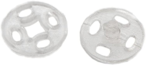 50 Set Clear Plastic Sew-On Snap Fasteners Buttons Invisible Snap Buttons Kit for Crafts Shirts Clothing Garments, Handbags (10mm snap Button)...