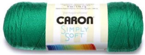 Caron Simply Soft Yarn 6 oz Med (4) Weight (3-Pack) Kelly Green...