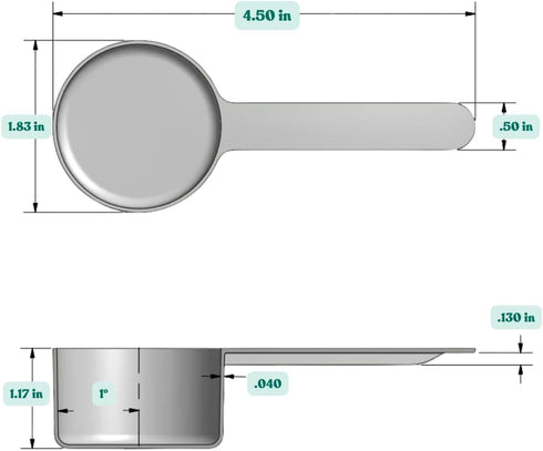 3 Tablespoon (1.5 Oz. | 43 mL) Long Handle Scoop for Measuring Coffee, Pet Food, Grains, Protein, Spices and Other Dry Goods (Pack of 1)...
