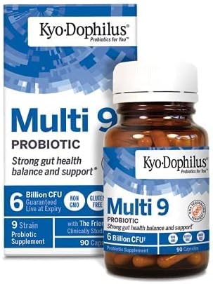 Kyolic Kyo-Dophilus Multi 9 Probiotic, for Strong Gut Health Balance and Support, 90 Capsules Total...