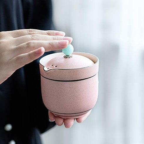 Sizikato Tea for One Teapot and Cup Set, Mini Portable Tea Set for Office, Outdoor, Picnic, Travel....