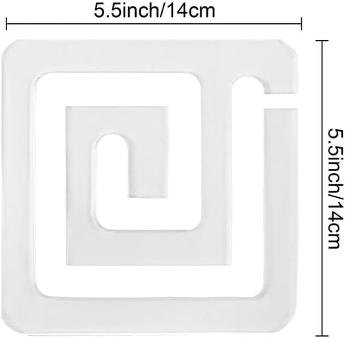 Acrylic Free Motion Quilting Template Designs 4pcs DIY Transparent, Domestic Sewing Machine Ruler, Grip 5, Border Template for Beginner and Profes...