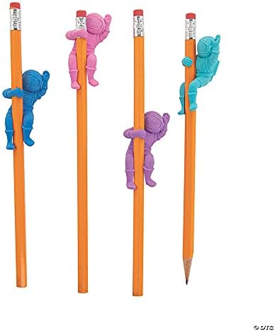Astronaut Eraser Pencil Wraps - Bulk set of 24 - Classroom Giveaways, Party Favors...