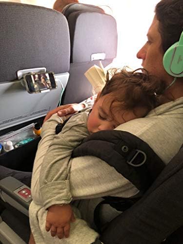 Airplane Cell Phone Back of Seat Inflight Tray Table Clip and Sturdy Phone Stand, Compatible with iPhone, Android, Tablets, and Readers, Travel Mu...
