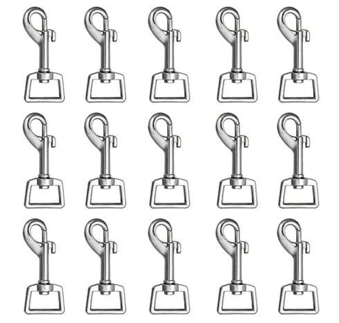 Swivel Snap Hooks Dog Leash Clips Dog Leash Clasp Dog Leash Snaps Hooks Trigger Clip Strap Clip 15pcs...