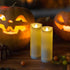 iZAN 2 Pack Flameless Battery Operated LED Pillar Candles with Remote Outdoor Waterproof Flickering Decorative Lights for Halloween Christmas Home...