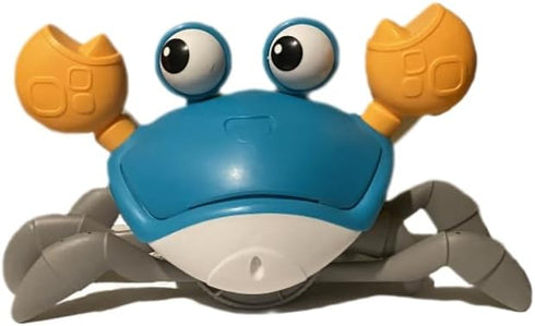 Green/Orange Crawling Crab Baby/pet Toys - Toy Gifts for 3-10 yr Old Infants, 4 AA Battery Included, Avoid Obstacles, Music Sound Included. (Green...