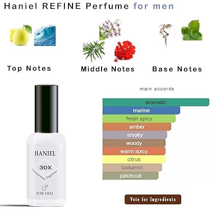 Haniel Mens Cologne, Cologne For Men (Pheromone-Infused), Perfumes For Men - Captivate With Sea Notes, Bergamot, And Long-Lasting Allure...