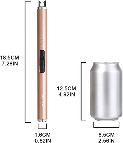 ARECTECH Rechargeable Electric Candle Lighter Arc Plasma Windproof Lighter for Candle Kitchen Birthday Gift for Mom Men Wife with Type-C Cable Cha...