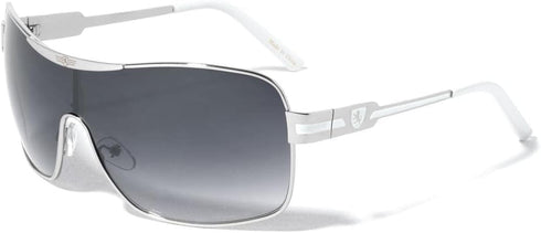 Wrap Around Shield Aviator One Piece Gradient Lens Sunglasses...