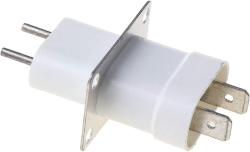 White Oven Socket,Home Electronic Microwave Oven Magnetron Electronic Microwave Sockets Converter Home Microwave Oven Magnet Socket White Silver T...