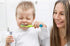 Dadam 2 Minute Sand Timer Set of 5 - Smiley Sand Timers Set for Brushing Children's Teeth - 5 Color Colorful Hourglass Timer - Easy to Use for Kid...
