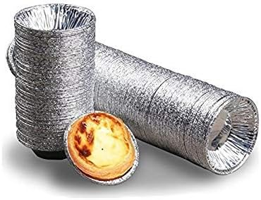 250PCS Disposable Baking Tinfoil Cupcake Circular Egg Tart Mold Cups...