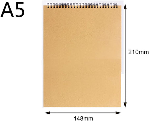 iXinyc A5 (8.3"x5.8") Spiral Sketch Book, Sketchbook for Drawing and Sketching, 30 Sheets, 160gsm Paper, Vertical Sketch Pad...