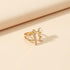 Vintage CZ Tiny Bar Pearl Open Band Ring for Women Girls Gold Plated Cubic Zirconia Statement Adjustable Expandable Imitation Pearls Finger Rings ...