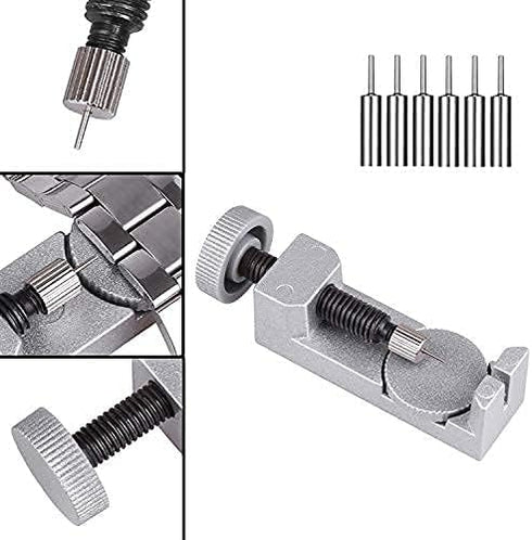 Watch Band Strap Link Pins Remover Repair Tool,24 in 1 Kit with 6 Extra Tips Replacement,20PCS Cotter Pin,Spring Bar Tool Set,1PCS Head Hammer...