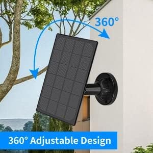 Solar Panel for Rechargeable Battery Outdoor Camera,Waterproof Solar Panel with 9.8ft USB Cable, Continuously Power for Outdoor Security Camera,5V...
