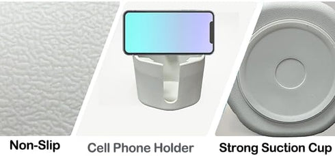 Desk Cup Holder,FINTHECH Suction Cup Holder with Strong Suction Cups, can be Used on Smooth Flat Surfaces, nightstands, Bathroom Cup Holders, Dres...