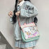 Hipi-shop Ita bag Color matching Transparent shoulder bag crossbody bag for Anime Lolita Bag Display Anime badges handbag...
