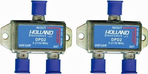 Pack of 2- Holland Dishpro Satellite Diplexer - Dish Approved 2 amp version...