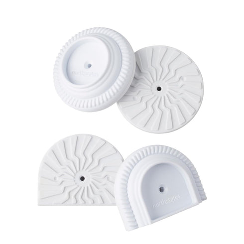 Toddleroo by North States - Safety Gate Wall Guards: Pressure Mounted Baby Gate Wall Protector - Pack of 4 - White...