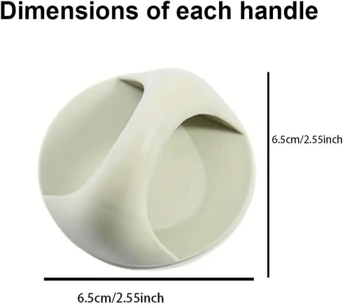 Self-Stick Instant Cabinet Drawer Handles Pulls - 4pcs PC material Push Pull Handles Helper with Adhesive Door Handle for Kitchen, Window Sliding ...