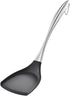 Honglida Premium Silicone Wok Turner BPA Free 600ºF Spatula Stainless Steel Handle 14-1/5 Inch for Non Stick Cookware (Black)...