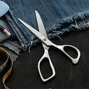 LIVINGO Tailor Fabric Sewing Scissors - 8" Professional Forged Stainless Steel Heavy Duty Metal Shears All Purpose, Crafting Ultra Sharp Scissors ...