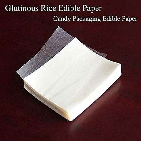 1000 Sheets Edible Glutinous Rice Paper Candy Wrapping Wafer Paper Sheets Rice Paper for Candy and Chocolate Making 3.15x2.36 Inches...