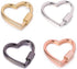 8 PCS Heart Carabiner Clip, Heart Shaped Key Ring, Cute Carabiner Keychain, Small Spring Snap Hooks, Mini Metal Heart Buckle for Keys Craft Diy Pu...