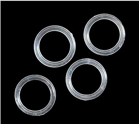 100Set Clear Plastic Invisible Lingerie Rings (8.5g) and Sliders (9g) Bra Bikini Rings (15mm)...