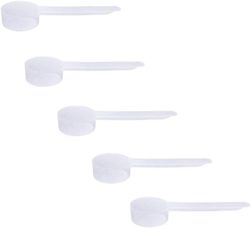 Plastic Measuring Scoop, 2 teaspoon (11 cc | 11 mL) Long Handle Spoons for Powders, Granules, Coffee, Pet Food, Baking Supplies, Protein and Other...