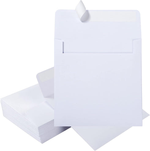 50 Pack Colorful 6 x 6 Envelopes Square Envelopes Self Seal for Wedding, Party Invitations, Greeting Cards, Announcements, Photos, CD/DVD Sleeves ...