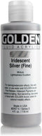 Golden Fluid Acrylic, 4 ounce bottle, Iridescent Silver Fine...