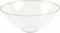 Clear Plastic Organic Salad Bowl (Pack of 1) - 112 Oz. - Sleek Gold Rim Design, Perfect for Meal Prep, Family Gatherings, BBQs, Parties, Holiday E...