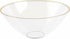 Clear Plastic Organic Salad Bowl (Pack of 1) - 112 Oz. - Sleek Gold Rim Design, Perfect for Meal Prep, Family Gatherings, BBQs, Parties, Holiday E...