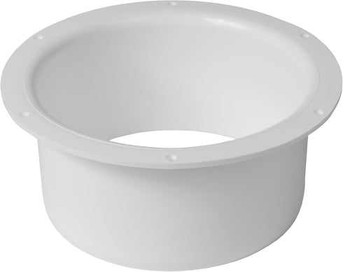 5" Inch Pack of 2 - Duct Connector Flange, Plastic Straight Pipe Flange for Heating Cooling Ventilation System - Ducting Coupling Wall Plate - Ass...