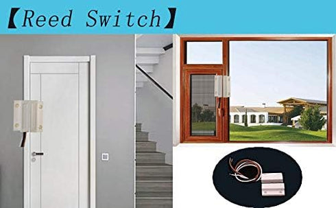 2X Magnetic Reed Switch Normally Open Closed NC NO Door Alarm Window Security/Magnetic Door Switch/Magnetic Contact Switch/Reed Switch,to DC 5V 12...