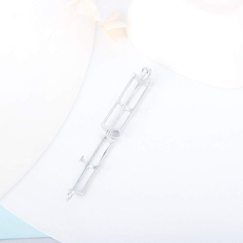 Long Tube Cage Pendants for Pearl Jewelry Making Sterling Silver, Design Cage Pendants for Women...