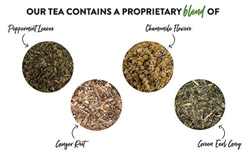 Calming Blends Morning Comfort Tea | Ginger Root, Chamomile, Peppermint and Green Earl Grey, Organic Tea | 36 cups...