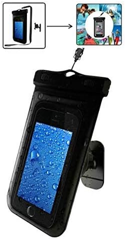 Universal Waterproof Phone Case, Waterproof Phone Pouch Cell Phone Dry Bag with Adhesive Phone Mount, Lanyard for Men Women Beach Kayaking Travel ...