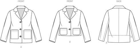 Simplicity Children's and Girls' Relaxed Fit Lined Jacket Sewing Pattern Kit, Design Code S9831, Sizes 7-8-10-12-14, Multicolor...