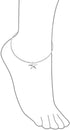 Bling Jewelry Vacation Beach CZ Nautical Charm Starfish Anklet Ankle Bracelet For Women Teen Rose Gold Plated .925 Sterling Silver 9-10 Inch Adjus...