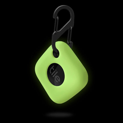 Geiomoo Silicone Case for Tile Mate 2022 Tracker, Soft Flexible Scratch Resistant Cover with Carabiner (Fluorescent Green)...