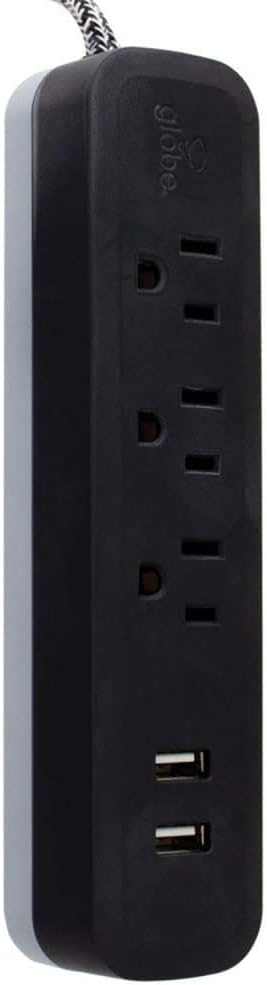Globe Electric - 78257 Designer Series Power Strip, Rose 3 Outlet...