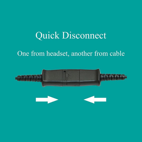 Y-Splitter Adapter Y-Training Cable with Mic Switch Compatible with Plantronics QD Headset for Training Purposes...