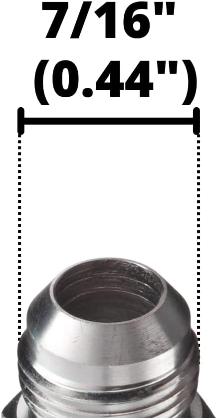 3/8" JIC Male x 1/4" JIC Male Flared Straight Tube Hydraulic Adapter Fitting (5-PACK) | 2403-06-04...